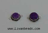 NGC5225 12mm - 14mm freeform druzy agate connectors wholesale