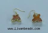 NGE354 10*14mm - 12*16mm butterfly druzy agate earrings wholesale