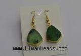 NGE5175 15*20mm australia chrysoprase earrings wholesale