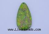 NGP139 2pcs 30*60mm teardrop dyed imperial jasper gemstone pendants