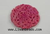 NGP1606 63*65mm Carved dyed natural hetian jade pendants wholesale