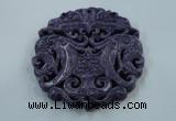 NGP1625 66*67mm Carved dyed natural hetian jade pendants wholesale