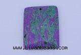 NGP171 2pcs 34*44mm rectangle lapis & malachite gemstone pendants