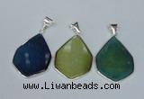 NGP1793 25*40mm freeform agate gemstone pendants wholesale