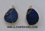 NGP2944 25*35mm – 35*45mm freeform sea sediment jasper pendants