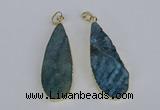 NGP3976 20*40mm - 25*50mm flat teardrop druzy agate pendants