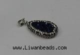 NGP4278 14*23mm flat teardrop plated quartz pendants wholesale