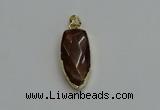 NGP6123 12*35mm - 15*40mm arrowhead red rabbit hair pendants