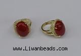 NGR244 13*18mm oval agate gemstone rings wholesale