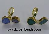 NGR341 16*16mm - 18*18mm hexagon druzy agate gemstone rings