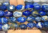 NLBS02 15 inches 12*16mm - 13*18mm faceted nuggets lapis lazuli beads