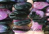 OVBS42 15 inches 20*40mm oval Agate gemstone beads wholesale