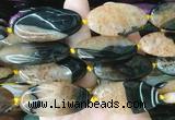 OVBS43 15 inches 20*40mm oval Agate gemstone beads wholesale