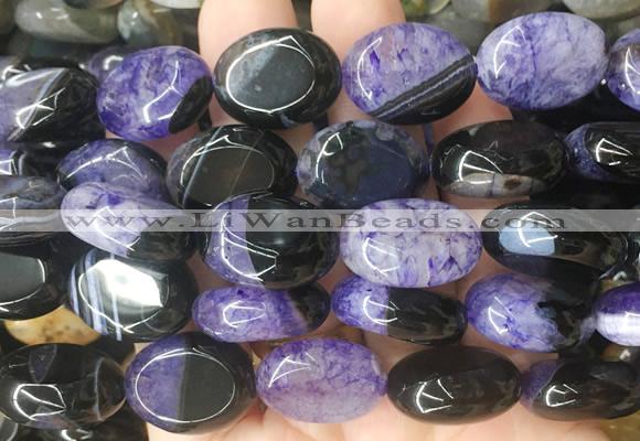 OVBS57 15 inches 15*20mm oval Agate gemstone beads wholesale