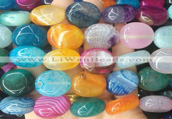 OVBS58 15 inches 15*20mm oval Agate gemstone beads wholesale