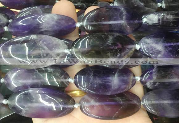 OVBS62 15 inches 20*40mm oval dogtooth amethyst gemstone beads wholesale