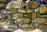 OVBS64 15 inches 20*40mm oval iron tiger gemstone beads wholesale