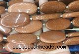 OVBS67 15 inches 20*40mm oval goldstone gemstone beads wholesale