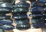 OVBS68 15 inches 20*40mm oval blue sandstone gemstone beads wholesale