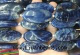 OVBS70 15 inches 20*40mm oval sodalite gemstone beads wholesale