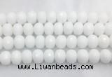 PBBS02 15 inches 13*18mm faceted rondelle white porcelain beads wholesale