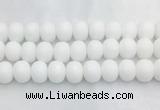 PBBS03 15 inches 15*20mm faceted rondelle white porcelain beads wholesale