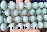 RBBS31 15 inches 13*18mm faceted rondelle amazonite gemstone beads