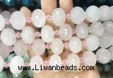 RBBS34 15 inches 13*18mm faceted rondelle rose quartz gemstone beads