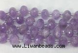 RBBS38 15 inches 13*18mm faceted rondelle lavender amethyst beads wholesale