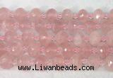 RBBS44 15 inches 13*18mm faceted rondelle rose quartz beads wholesale
