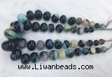 RBBS47 15 inches 8*12mm - 20*30mm rondelle agate beads wholesale