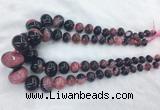 RBBS53 15 inches 6*10mm - 18*25mm rondelle agate beads wholesale
