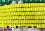 RBBS88 15 inches 4*10mm rondelle candy jade gemstone beads wholesale