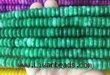 RBBS89 15 inches 4*10mm rondelle candy jade gemstone beads wholesale