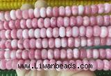 RBBS94 15 inches 6*10mm rondelle candy jade gemstone beads wholesale