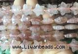 RGBS55 15 inches 14mm faceted star strawberry quartz beads wholesale