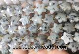 RGBS66 15 inches 14mm faceted star sesame Jasper beads wholesale