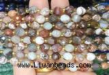 RIBS48 15 inches 6*8mm faceted rice Mexican crazy lace agate beads wholesale