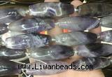 RIBS57 15 inches 14*40mm rice dogtooth amethyst gemstone beads wholesale