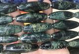RIBS71 15 inches 14*40mm rice kambaba jasper gemstone beads wholesale