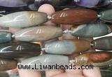 RIBS73 15 inches 14*40mm rice American picture jasper gemstone beads wholesale