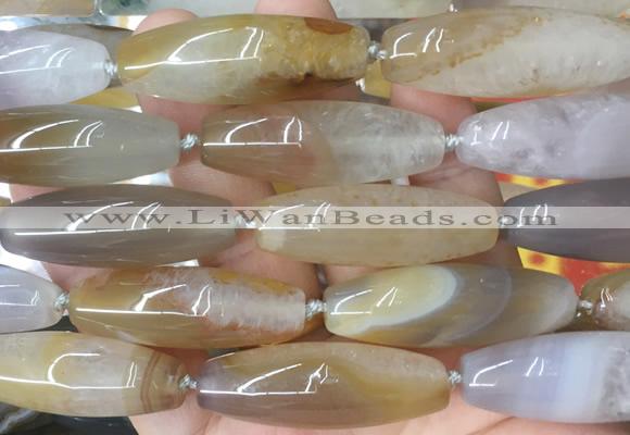 RIBS80 15 inches 13*40mm rice agate gemstone beads wholesale