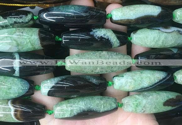RIBS89 15 inches 13*40mm rice agate gemstone beads wholesale