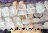 RQBS14 15 inches 15*20mm - 18*25mm faceted freeform rose quartz beads