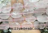 RQBS15 15 inches 18*25mm - 22*30mm faceted freeform rose quartz beads