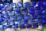 RTBS18 15 inches 8*10mm faceted rectangle Lapis lazuli beads wholesale