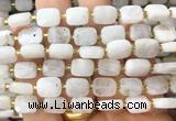 RTBS20 15 inches 8*10mm faceted rectangle white moonstone beads wholesale
