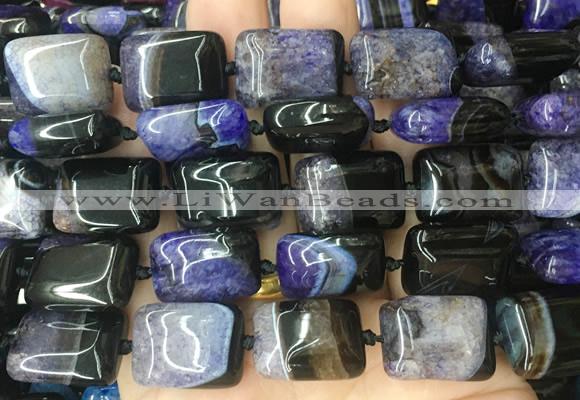 RTBS36 15 inches 15*20mm rectangle Agate gemstone beads wholesale