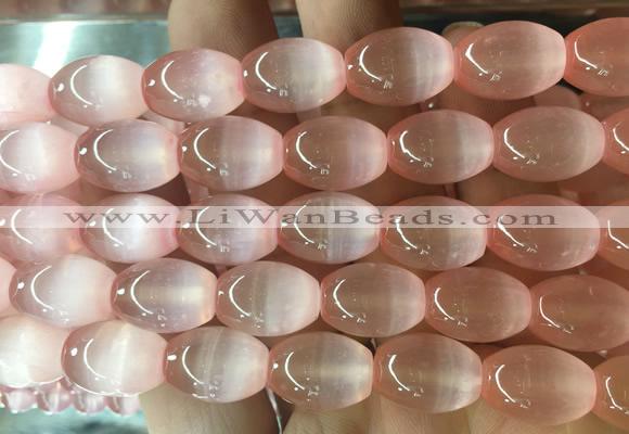 SEBS116 15 inches 8*12mm rice selenite gemstone beads wholesale