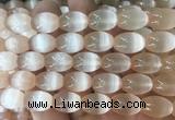 SEBS125 15 inches 10*14mm rice selenite gemstone beads wholesale